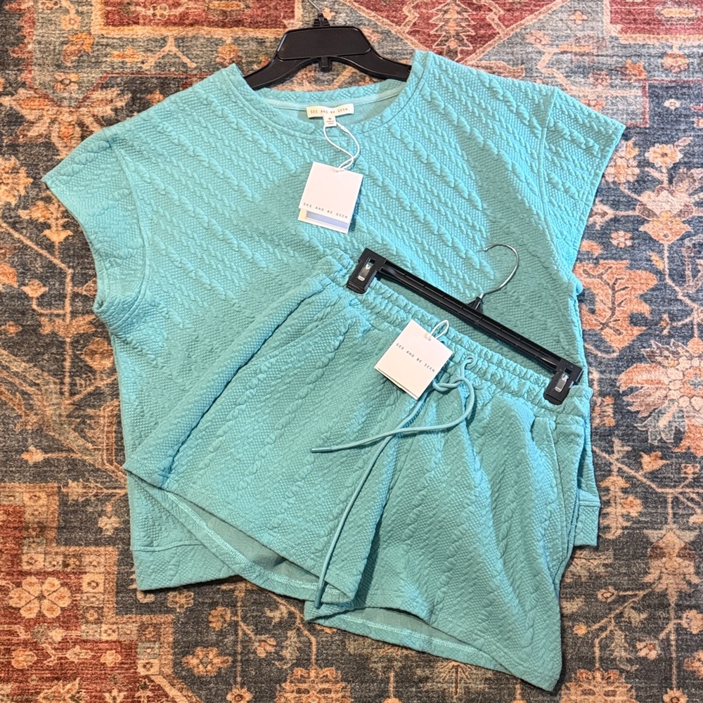 Aqua Textured Women's Set